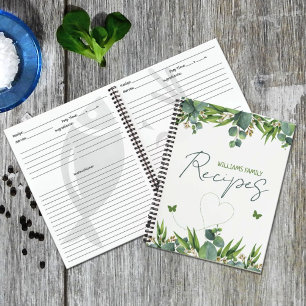 Blätter für die eigene Familie Wasserfarbe, Küche Notizblock