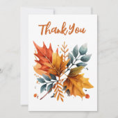 Blätter für die Farbe des Herbstes Dankeskarte (Vorderseite)