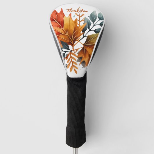 Blätter für die Farbe des Herbstes Golf Headcover (Vorderseite)