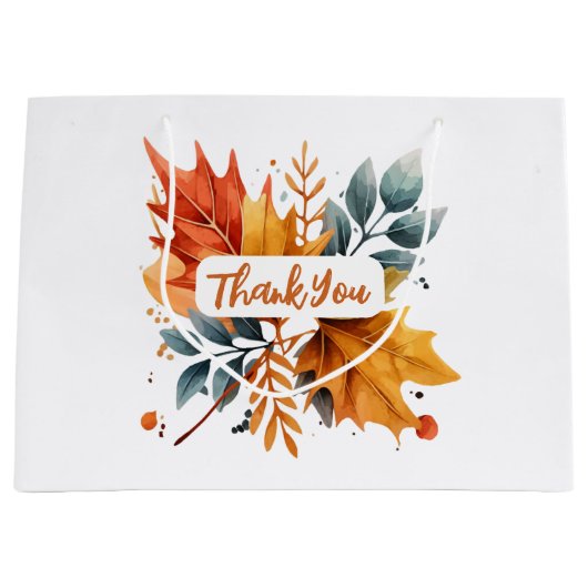 Blätter für die Farbe des Herbstes Große Geschenktüte (Vorderseite)