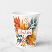 Blätter für die Farbe des Herbstes Pappbecher (Vorderseite)