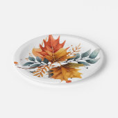 Blätter für die Farbe des Herbstes Pappteller (Schrägansicht)