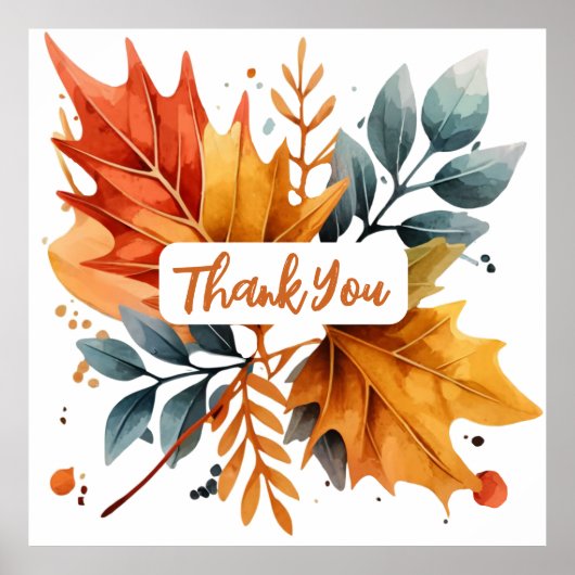 Blätter für die Farbe des Herbstes Poster (Vorne)