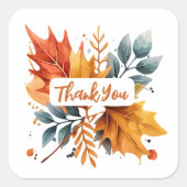 Blätter für die Farbe des Herbstes Quadratischer Aufkleber (Vorderseite)