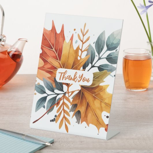 Blätter für die Farbe des Herbstes Sockelschild (In Situ)