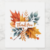 Blätter für die Farbe des Herbstes Weinetikett (Einzelnes Label)