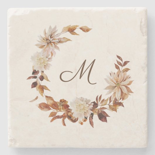 Blätter für die Foliage Monogram Sto Steinuntersetzer (Vorderseite)