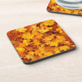 Blätter für die Herbstgelbe Maple Getränkeuntersetzer (Linke Seite)