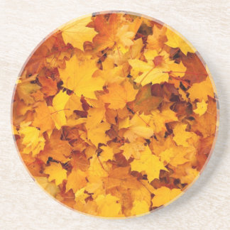 Blätter für die Herbstgelbe Maple Sandstein Untersetzer