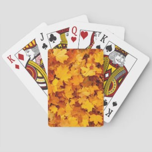 Blätter für die Herbstgelbe Maple Spielkarten