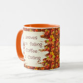 Blätter für die Herbstmaplanung Tasse (Vorderseite Links)