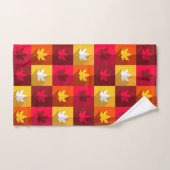 Blätter für die Herbstmaple - Helle Patchwork Badhandtuch Set (Handtuch)