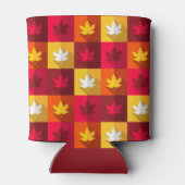Blätter für die Herbstmaple - Helle Patchwork Dosenkühler (Rückseite)