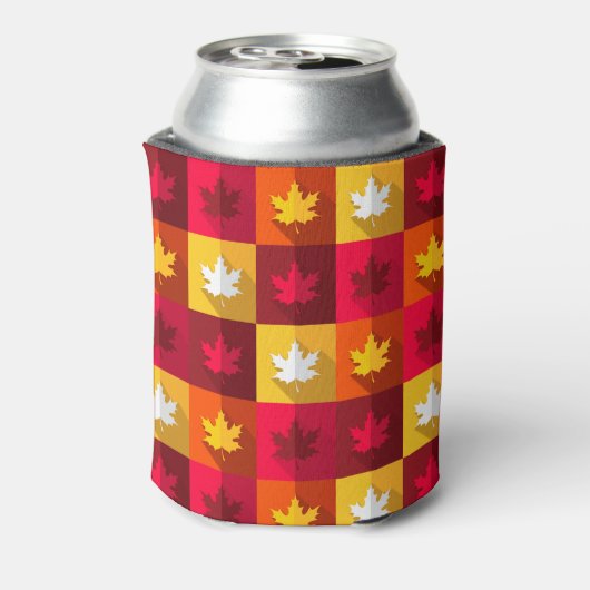 Blätter für die Herbstmaple - Helle Patchwork Dosenkühler (Kanne Rückseite)