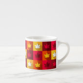 Blätter für die Herbstmaple - Helle Patchwork Espressotasse (Rechts)