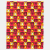 Blätter für die Herbstmaple - Helle Patchwork Fleecedecke (Vorderseite)
