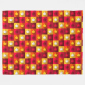 Blätter für die Herbstmaple - Helle Patchwork Fleecedecke (Vorderseite (Horizontal))