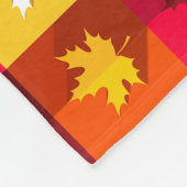 Blätter für die Herbstmaple - Helle Patchwork Fleecedecke (Ecke)