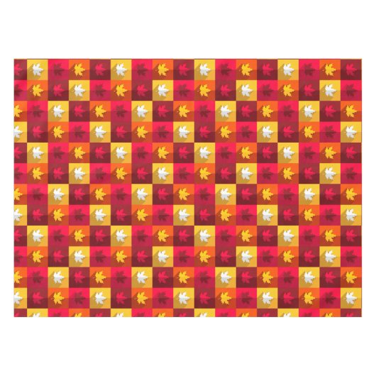 Blätter für die Herbstmaple - Helle Patchwork Tischdecke (Vorderseite (Horizontal))