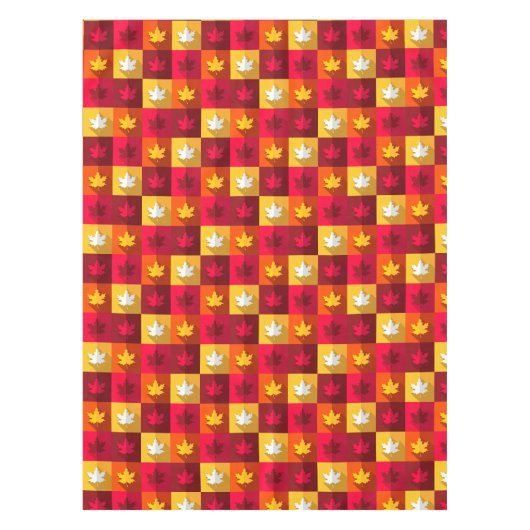 Blätter für die Herbstmaple - Helle Patchwork Tischdecke (Vorderseite)