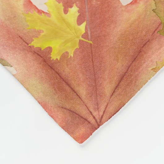Blätter für die Herbstmaple Monogram Fleece Blanke (Ecke)