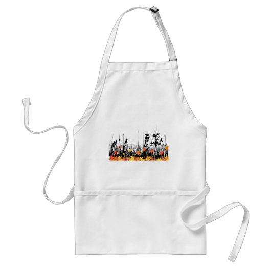 Blätter für die Herbstmaple und Silhouette für Wil Schürze (Vorne)