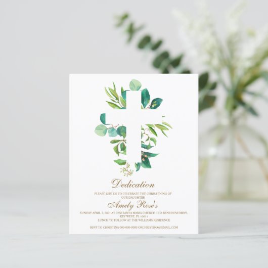 Blätter für die Mittelbindung Einladung (Stehend Vorderseite)