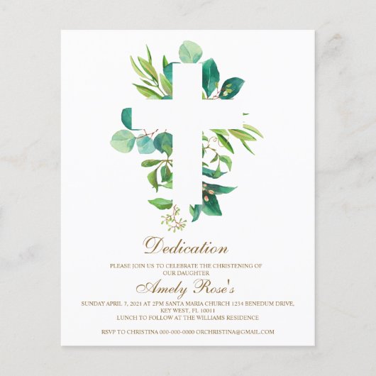 Blätter für die Mittelbindung Einladung (Vorderseite)