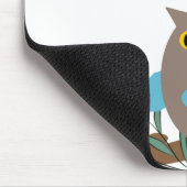 Blätter für die niedliche Blue Heart Owl Branch Na Mousepad (Ecke)