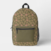 Blätter für die Pflanze "Sage Green and Pink Polka Bedruckter Rucksack (Vorderseite)