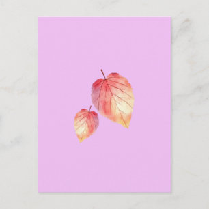 Blätter für die Wasserfarbe im Herbst Postkarte