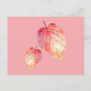Blätter für die Wasserfarbe im Herbst Postkarte