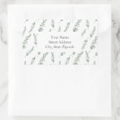 Blätter für die Wasserfarben Muster Rechteckiger Aufkleber (Tasche)