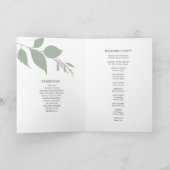 Blätter für einfache Hochzeitsprogramme Programm (Innenseite)