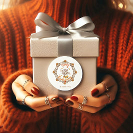 Blätter für Erntedank Ahorn im Herbst Runder Aufkleber