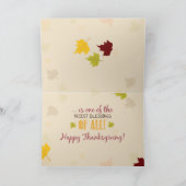 Blätter für Erntedank Feiertagskarte (Innenseite)