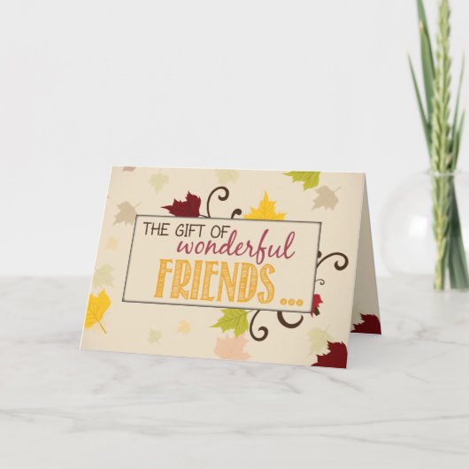 Blätter für Erntedank Feiertagskarte (Vorderseite)