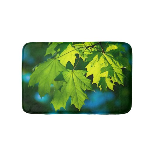Blätter für frischen grünen Ahorn Badematte (Vorderseite)