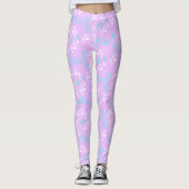 Blätter für Funky Pastel-Muster Leggings (Vorderseite)