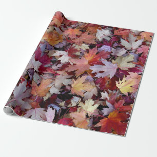 Blätter für gefallene Herbstbaume Geschenkpapier