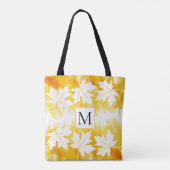 Blätter für gelbe Aquarellfarben und Monogramm Tasche (Rückseite)