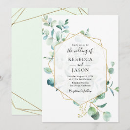 Blätter für geometrische Greenerie Einladung