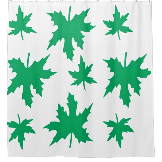 Blätter für grüne Ahorne Duschvorhang (Vorderseite)
