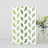 Blätter für grüne Öko Briefpapier (Stehend Vorderseite)