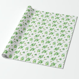 Blätter für grüne Olive Branches Geschenkpapier