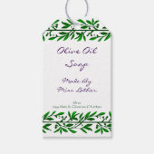 Blätter für grüne Oliven mit benutzerdefinierten S Geschenkanhänger (Vorderseite)