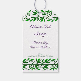 Blätter für grüne Oliven mit benutzerdefinierten S Geschenkanhänger