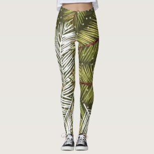 Blätter für grüne Wasserfarben: Nahtlose Illustrat Leggings