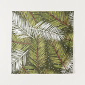 Blätter für grüne Wasserfarben: Nahtlose Illustrat Wandteppich (Vorderseite (Horizontal))