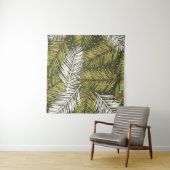 Blätter für grüne Wasserfarben: Nahtlose Illustrat Wandteppich (Beispiel)